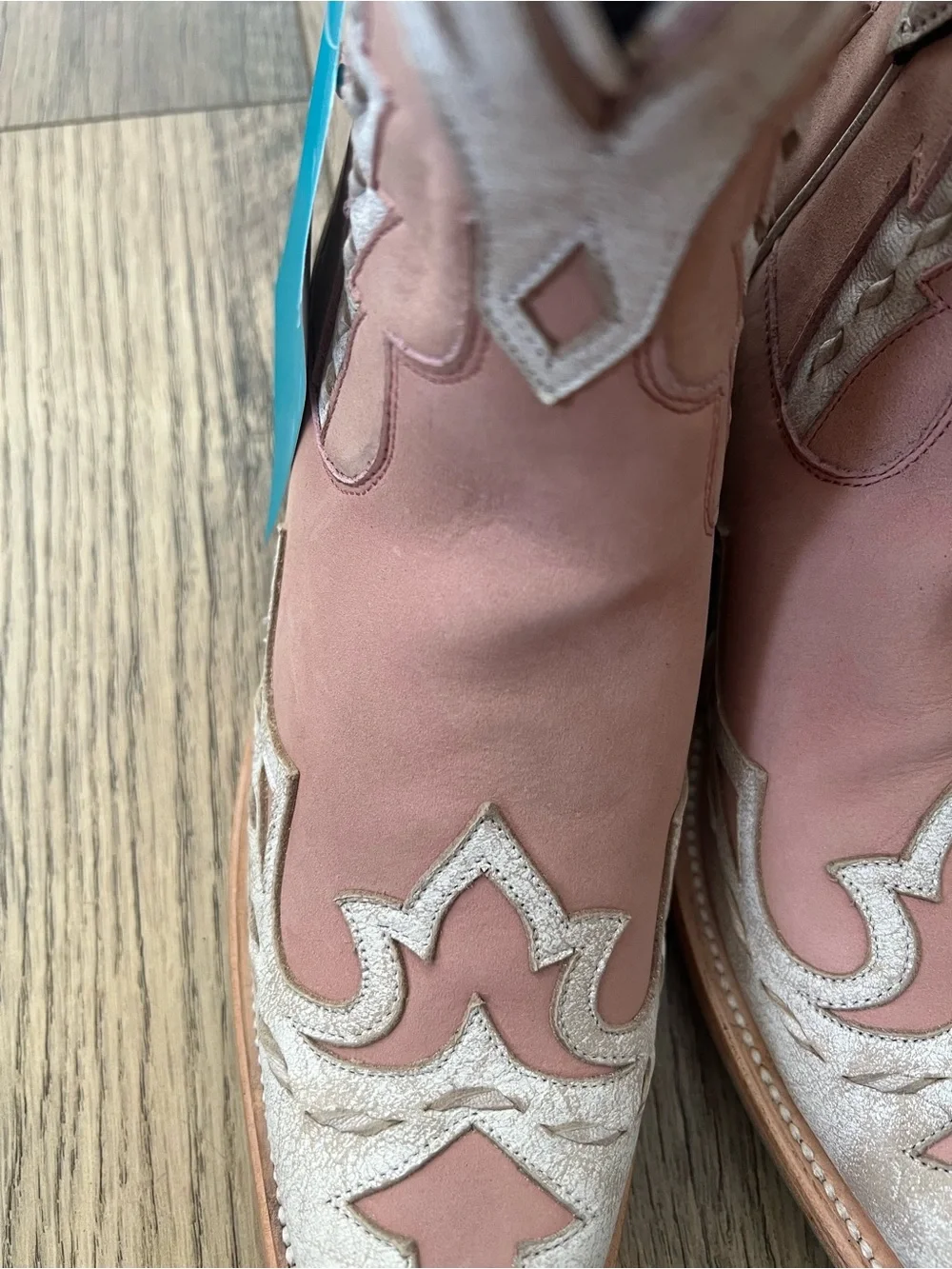 Lane boots chase the wind two tone blush and white booties size 8 - Picture 16 of 17